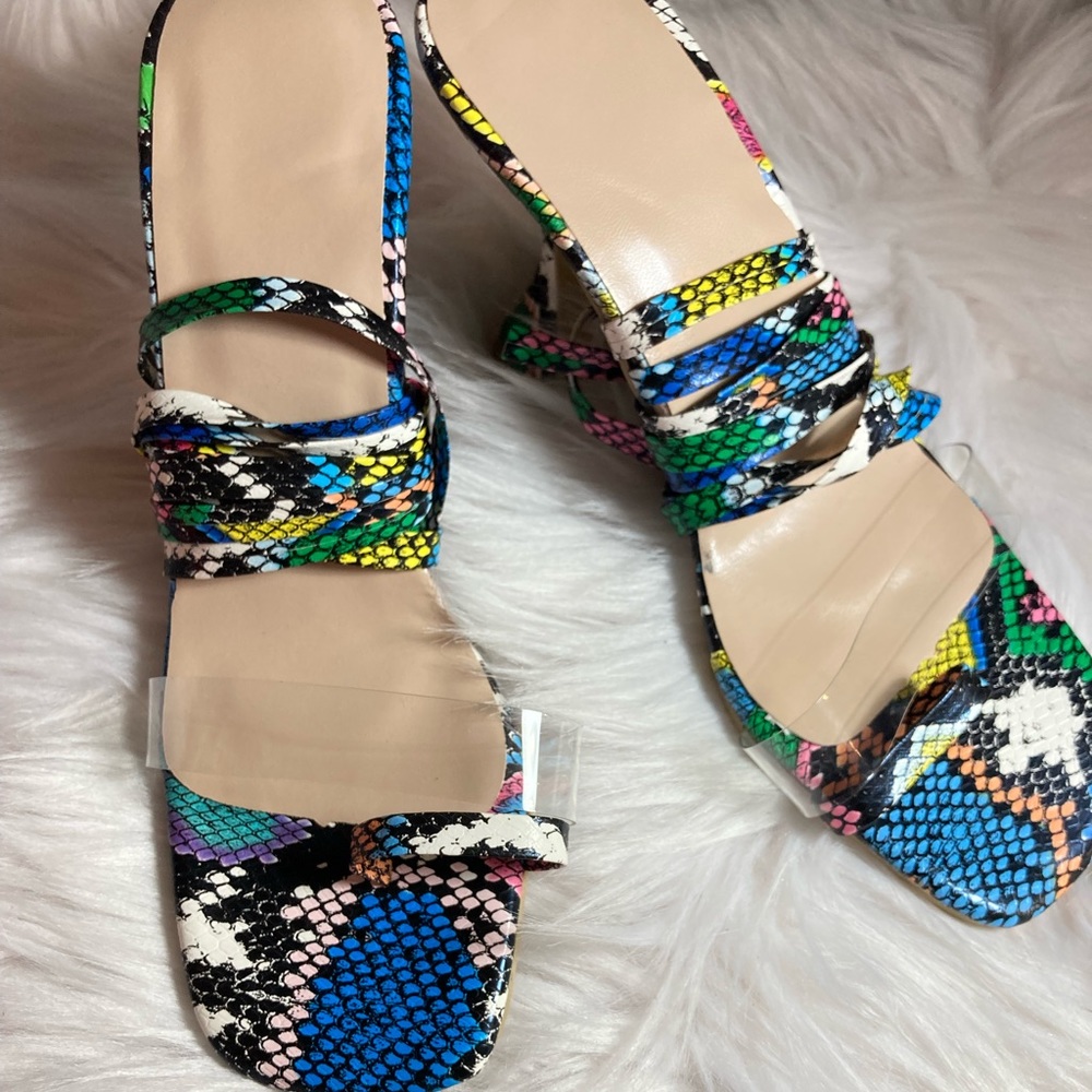 Snake Skin Rainbow Sandals